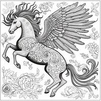 Mandala Horse Coloring Pages photo