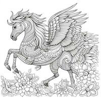 Mandala Horse Coloring Pages photo