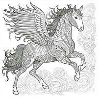 Mandala Horse Coloring Pages photo