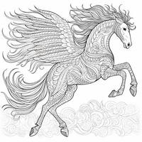 Mandala Horse Coloring Pages photo