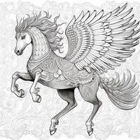 Mandala Horse Coloring Pages photo