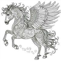 Mandala Horse Coloring Pages photo