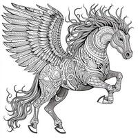 Mandala Horse Coloring Pages photo