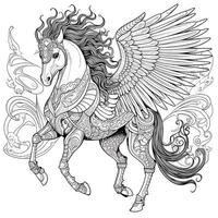 Mandala Horse Coloring Pages photo