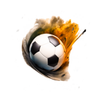 Fußball Sport Ball fliegend generativ ai png