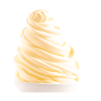 fait maison la glace crème avec amande génératif ai png