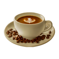 Kaffee Haus - - Cafe Kaffee Bedienung Cappuccino Kaffee Tasse generativ ai png
