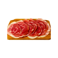 Capocollo Prosciutto Ham Salami Bresaola, ham, food, animal Source Foods png Generative Ai