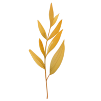 watercolor natural leaf, ai generative png