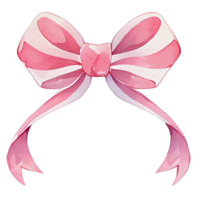 Pink ribbon bow. AI Generated 26694759 PNG