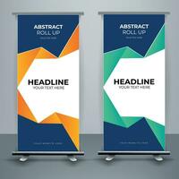 Modern roll up banner template, Standee template, X-banner template, Flag banner. vertical, abstract background, pull up design, modern x-banner, rectangle size. vector