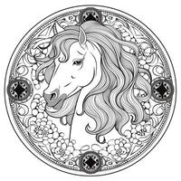 Mandala Horse Coloring Pages photo