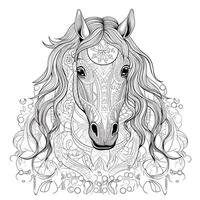 Mandala Horse Coloring Pages photo