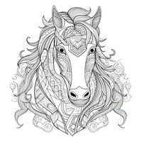 Mandala Horse Coloring Pages photo