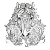 Mandala Horse Coloring Pages photo