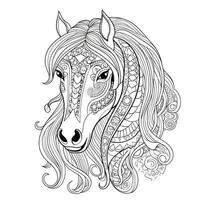 Mandala Horse Coloring Pages photo