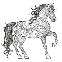 Mandala Horse Coloring Pages photo