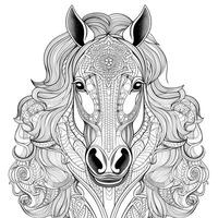 Mandala Horse Coloring Pages photo