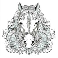 Mandala Horse Coloring Pages photo