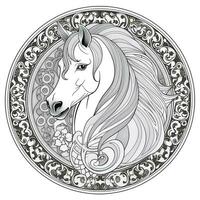 Mandala Horse Coloring Pages photo