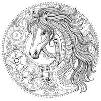 Mandala Horse Coloring Pages photo