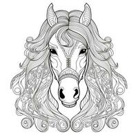 Mandala Horse Coloring Pages photo