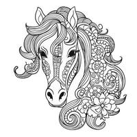 Mandala Horse Coloring Pages photo