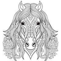 Mandala Horse Coloring Pages photo