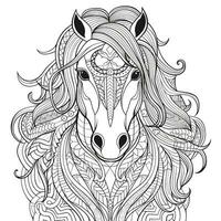 Mandala Horse Coloring Pages photo