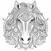 Mandala Horse Coloring Pages photo