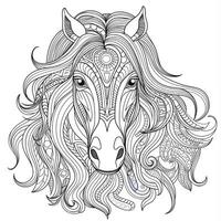 Mandala Horse Coloring Pages photo