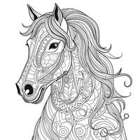 mandala caballo colorante paginas foto