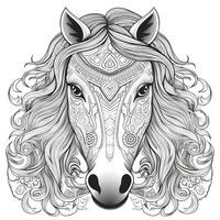 Mandala Horse Coloring Pages photo