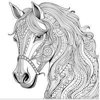 Mandala Horse Coloring Pages photo