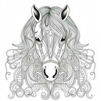 Mandala Horse Coloring Pages photo