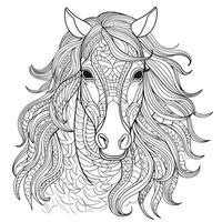 Mandala Horse Coloring Pages photo