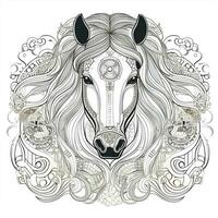 Mandala Horse Coloring Pages photo