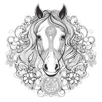 Mandala Horse Coloring Pages photo