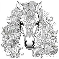 mandala caballo colorante paginas foto