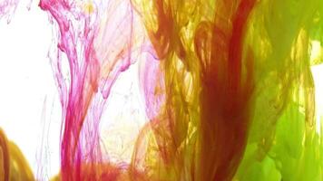 Abstract Colorful Ink Drops in Water Texture Footage. video