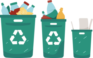 Recycle Bin Illustration, Sustainable Waste Management, Eco-Friendly Recycling and Conservation png