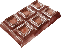 acquerello cioccolato bar png ai-generato