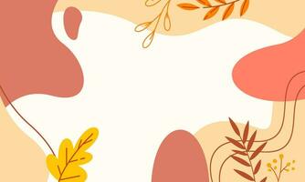 Abstract Aesthetic Autumn Fall Minimalist Background vector