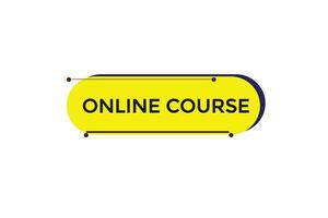 news online course, level, sign, speech, bubble  banner, vector