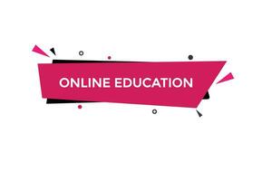 news online education, level, sign, speech, bubble  banner, vector