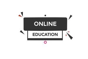 news online education, level, sign, speech, bubble  banner, vector