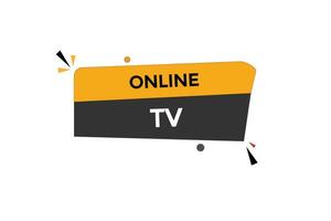 news online tv age, level, sign, speech, bubble  banner, vector