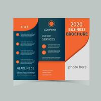 business trifold brochure vector