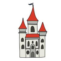 Castle isolated on white background. Vector illustration.