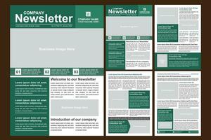 Newsletter Template Design for Your Business vector